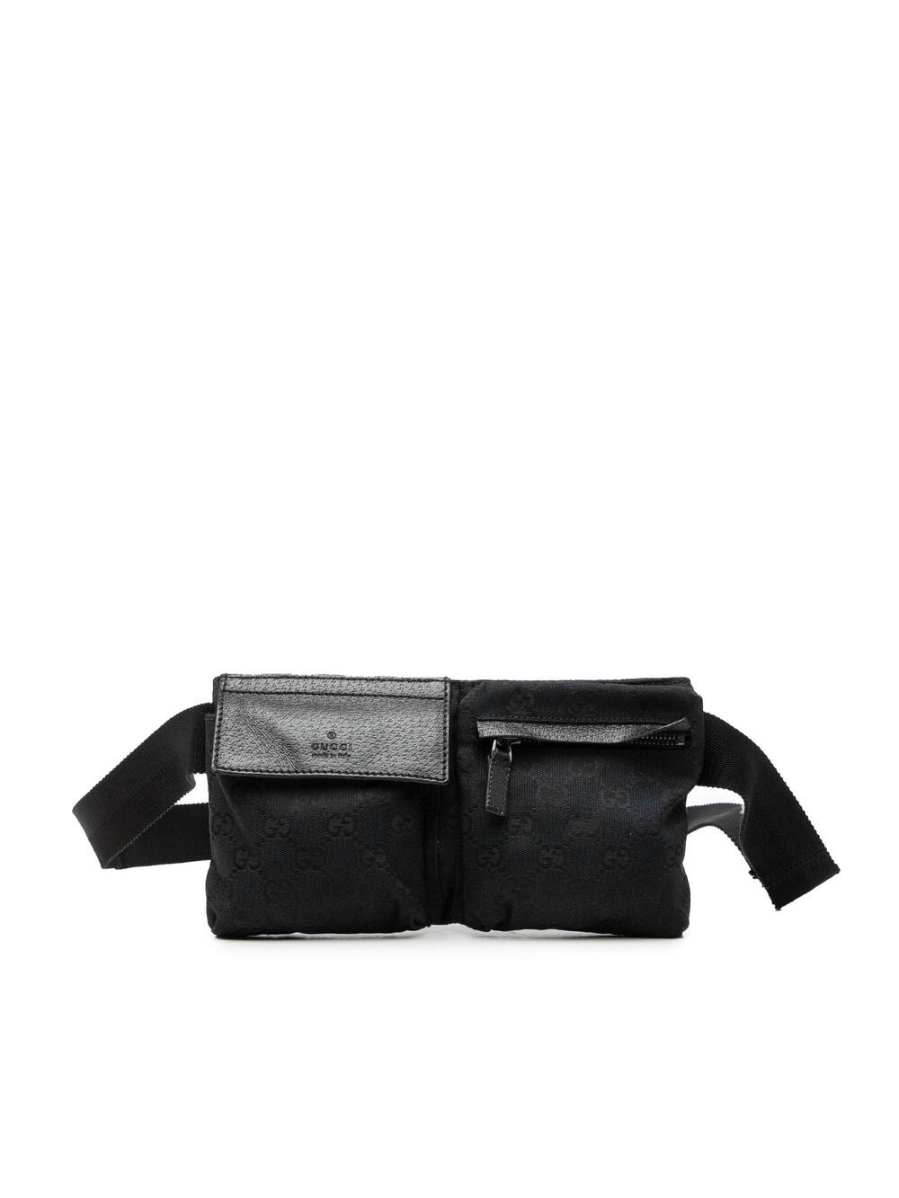 Gucci Gg Canvas Double Pocket Belt Bag #357605G46B
